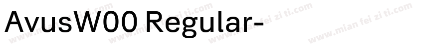 AvusW00 Regular字体转换